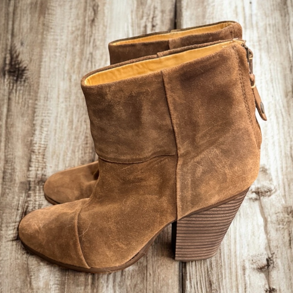 rag & bone brown Suede Ankle Booties size 38.5/ 8.5